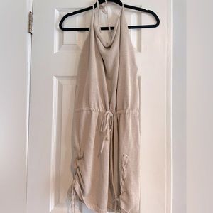 Cream halter beach dress L